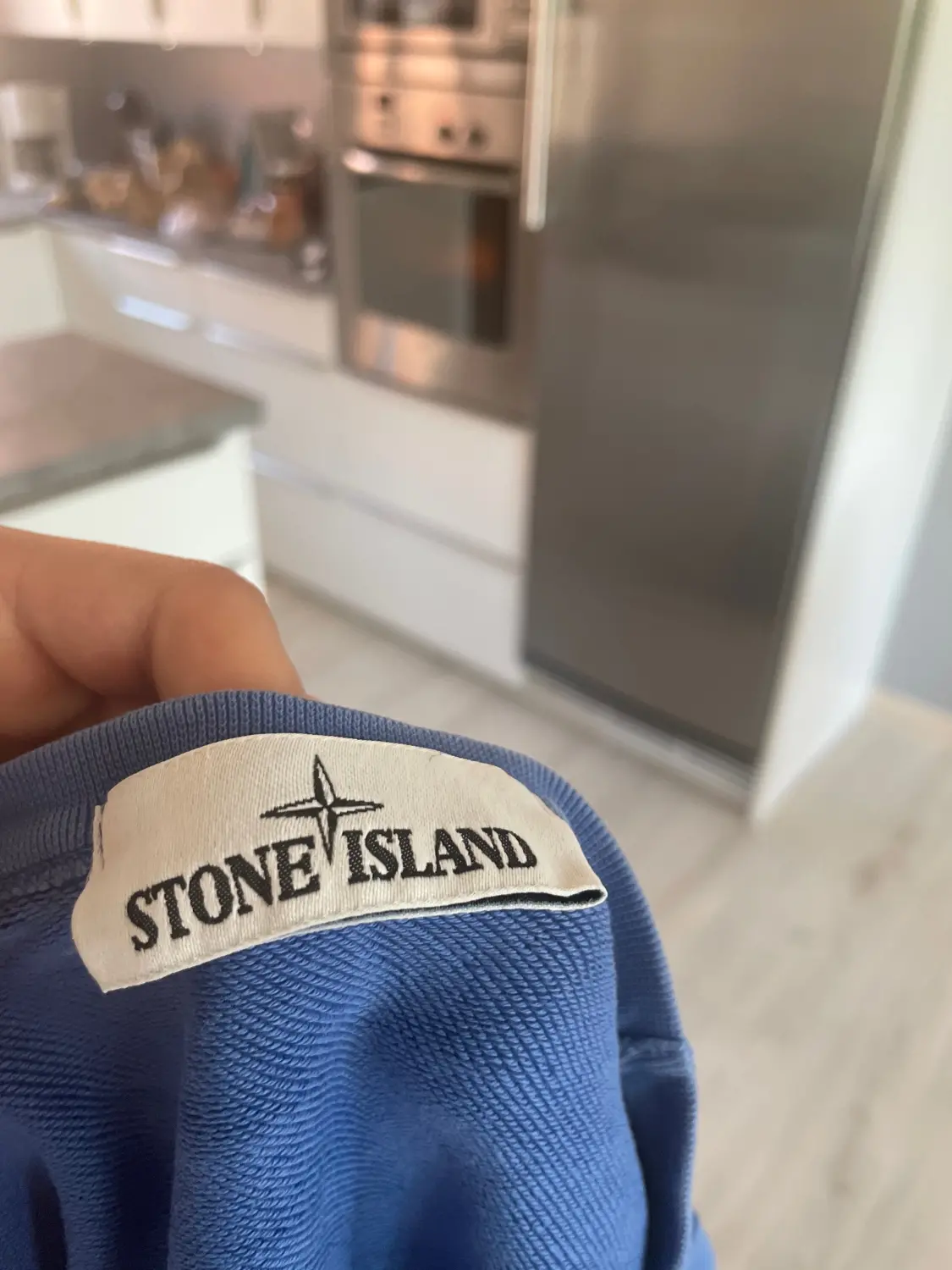 Striktrøjer i Blå til Mænd Stone Island
